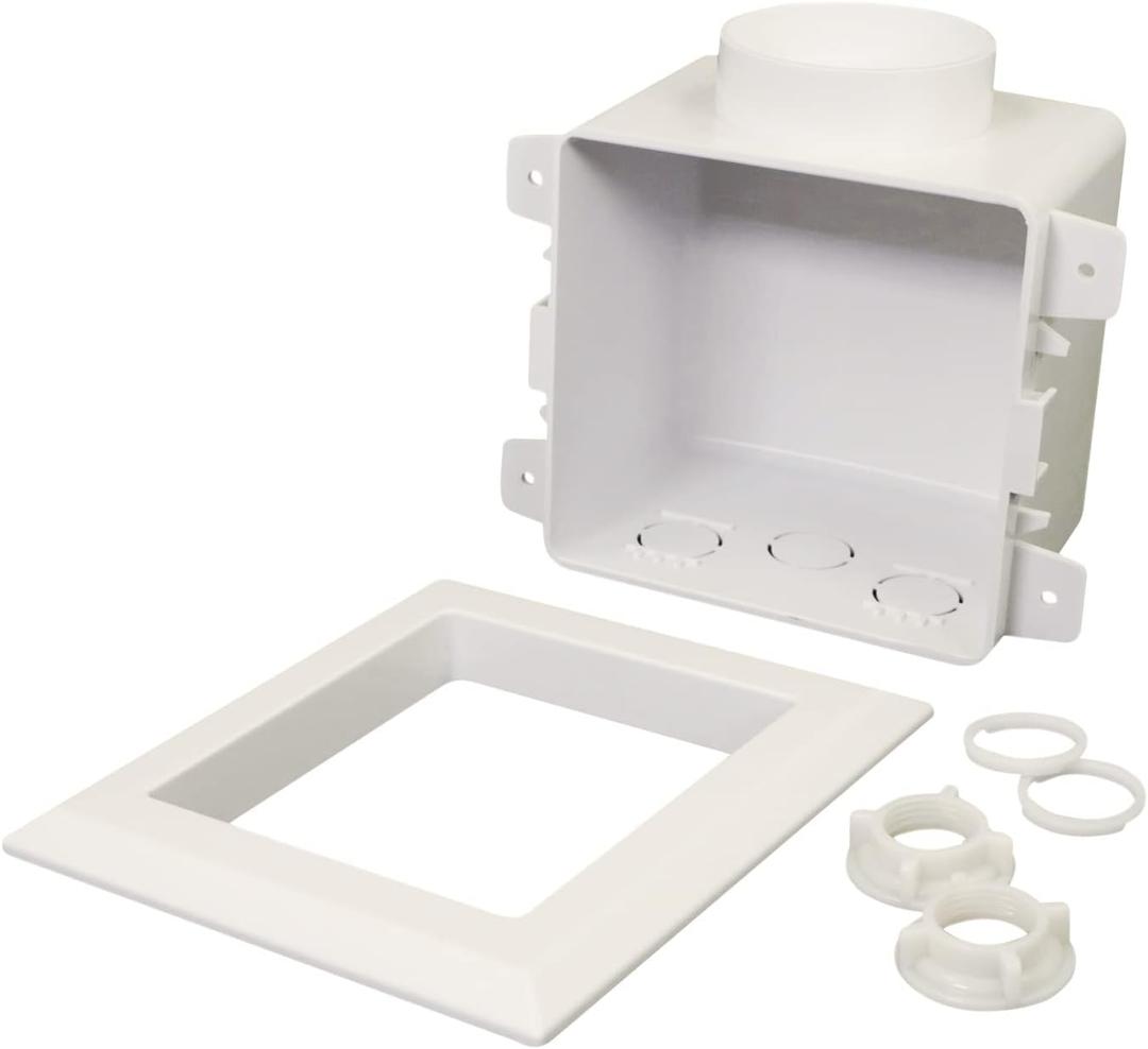 Highcraft TC100 Universal Inlet/Outlet Box Replacement White ABS