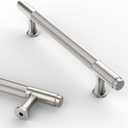 Asidrama 10 Pack 5 Inch(128mm) Knurled Brushed Satin Nickel Kitchen Cabinet Handles, Cabinet Pulls Kitchen Cabinet Hardware Cupboard Drawer Pulls