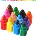 Leinuosen 36 Pieces Colorful Stacking Crayons Stackable Buildable Crayons for School Office Supplies, 12 Colors