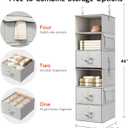 Vailando 6-Shelf Hanging Closet Organizer with 3 Drawers, 2 Separable 3-Shelf Closet Organizers and Storage for Wardrobe Organization, Hanging Dresser for Nursury & Dorm Clothes Organizer