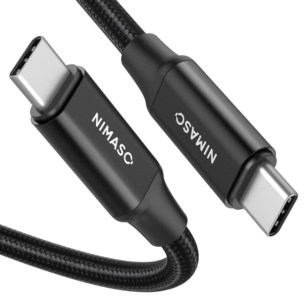 NIMASO USB C 3.1 Gen 2 Cable 10Gbps Data Transfer, 4K Video Output Monitor Cable100W PD Fast Charging for iPhone 17/16/15, MacBook, Huawei Matebook, iPad Pro 2020, Chromebook, KYY, Dell, LG, ARZOPA