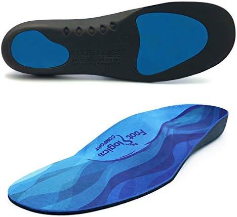 Footlogics Comfort - Full-Length Orthotic Shoe Insoles with Arch Support for Plantar Fasciitis, Ball of Foot Pain, Flat Feet - Comfort Wear, Pair (Small)