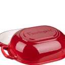 VORRINGARD Enameled Cast Iron Sourdough Bread Oven, Dutch Oven, Loaf Cast Iron Bread Pan for Homemade Bread Baking, Meatloaf Pan with Lid, 7QT, Red