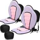 Vinsot Kayak Seat Cushion Universal Paddle Board Seat with Back Support Adjustable Non Slip Boat Chair Seats with 4 Straps and Storage Bag for Kayak Boat Sup Canoe, about 12 x 15.75 x 18 inches/30.48 x 40.01 x 45.72