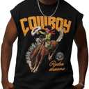 WDIRARA Men's Y2k Lip Graphic Tank Tops Hip Hop Sleeveless Streetwear Vest Tee Shirts, S