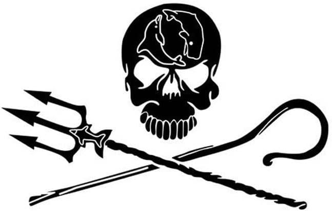 2 Pcs 4.7 x 5.9 Inch Skull Bone Decal Black Skull Bone Decal 3D Sticker for Vehicle/Motorcycle/Boat/Cruisers/Chopper