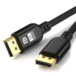 Diyanisly 8K DisplayPort Cable 10FT, DP 1.4 Cable, 32.4Gbps 8K@60Hz 4K@120Hz 2K@240Hz, High Refresh Rate Video Display Port 1.4 Cord for DSC, FreeSync, G-Sync, Gaming Monitor/Graphics Card(Braided)