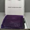 Purple Royal Seat Cushion, Portable 2 Inch Gel Seat Cushion, GelFlex Grid
Handles for Car, Office Chair, Stadium - Pressure-Reducing for Hard Seats, Temperature-Neutral, No-Slip - Made in USA