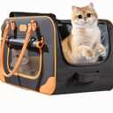 Extra Large Cat Carrier for 2 Cats, Collapsible Soft Sided Pet Carrier for Large Cats Small Dogs Up to 50 LBS, Cat Bag Carrier for Travel, Anti-Wear and Ventilated Design, 24"x14"x15.5"