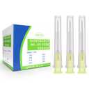100 Pack 20 Gauge 1 Inch Disposable Needle with Cap for Lab Dispensing Accessories, Individually Sealed