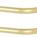 TANGWIN Gold Wrap Around Curtain Rods 2 Pack:Blackout Heavy Duty Adjustable Window Curtain Rod Room Darkening, Modern Industrial Curved French Return Metal Drapery Rods Easy Install,Brass Gold 28-48"