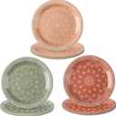 Zhehao 48 Pcs Western Party Plates Bulk 9 Inch Cowboy Bandana Plates Wild West Cowboy Tableware for Birthday Baby Shower Decorations