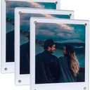 3.5x4.25” Magnetic Polaroid Picture Frame, Fridge Magnet Frame for Polaroid Now i-Type/600/SX-70/OneStep+/Instax Square Wide 300/200/210 Photo [3 Packs 6 Panels]