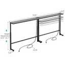 Kitstorack 2-Pack Dark Gray Long Sofa Table Behind Couch, Adjustable Height (25"-33") & 2 Power Outlets, Narrow Console Table, 5.9" D x 79" L, Thin, Split Design for Separate Use (Grey)