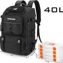 KastKing KarryAll Fishing Tackle Backpack with Rod Holder 4 Tackle Boxes,40/26L Tackle Bag Storage Fishing Gear and Equipment