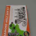 Diamond Hole Saw Kit 17PCS Tile Drill Bits Sets with Double Suction Cups Hole Saw Guide Jig Fixture from 6 mm-50 mm Hollow Drill Hole Saw Set for Ceramic, Glass, Tile, Porcelain, Marble, Granite