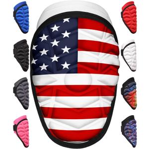 Exxact Sports Defender Baseball Elbow Guard, Batters Softball Elbow Guard Baseball Youth & Adult with Adjustable Strap (USA Flag)