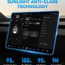 Tempered Glass Screen Protector Front/Rear Screen Fit for Tesla New Model Y Juniper & 2024-2026 Model 3 Highland, No More Glare& Fingerprint, Tempered Glass Protector with Alignment Kit,Front& Rear Protector - [2-Pack]