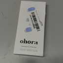 ohora Semi Cured Gel Nail Strips (N Cream Sky) - Blue, Solid, Works with Any UV/LED Lamps, Salon-Quality, Long Lasting, Easy to Apply & Remove - Includes 2 Prep Pads, Nail File & Wooden Stick