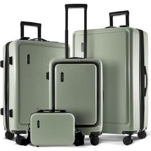TRAVELARIM Hard Shell Luggage Sets with Spinner Wheels 4 Piece, Expandable Large Suitcases with TSA Lock, Travel Large Suitcase Set, Sage Green Luggage Set