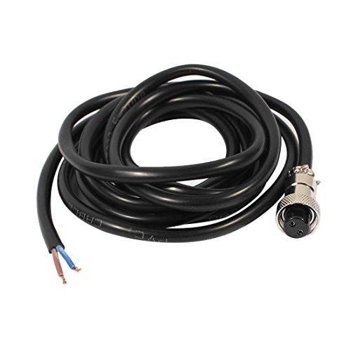uxcell GX12 4 Pins Double Female Head Aviation Socket Connector Electrical Cable 2m