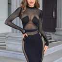 FRENZCOY Sexy Lingerie Women Fishnet Bodysuit Mesh Stretchy BodyStockings for Women One piece babydoll (Black)