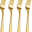 Goodluck 150 Pack Gold Plastic Forks, Heavy Duty Forks Disposable, Plastic Cutlery Perfect for Weddings, Parties, Dinners and Thanksgiving