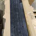 Pyle 8 ft. Rubber Curb Ramp Set, Pack of 2 Heavy Duty Non-Slip Threshold Ramps for Driveways, Garages, Sidewalks, Wheelchairs and Vehicle Access, Green Reflective Strips, 48.0x 16.0 x 2.6 Inch