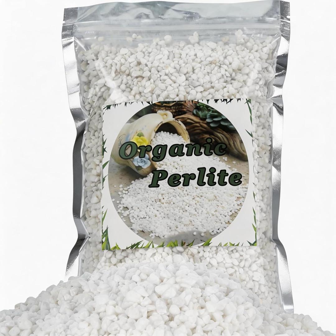 5 x Organic Perlite for Plants, Soil Amendment for Enhanced Drainage and Growth, Ideal for Potting Mixes (1 Quart)