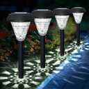 pearlstar 8 Pack Solar Pathway Lights Outdoor, Waterproof Auto On/Off Solar Outside Lights for Yard, Garden, Path, Walkway, Driveway and Lawn