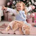 Pterosaur Stuffed Animal with Wings - Cute Soft Dinosaurs Plush Toys Little Flying Dragon Plushies Pillow Doll Christmas Birthday Gifts for Kids Boys Girls (Pink,27.55inch/70cm)