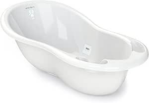 BABYLON Shuttle Bath Baby Bath+Thermometer, Large, 0-18M, White