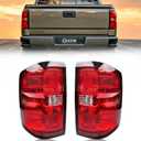 Tail Lights Assembly for 2014-2019 Chevy Silverado 1500 2500HD 3500HD, 2015-2019 GMC Sierra 3500HD, Driver & Passenger Side Taillights Assembly, Brake Rear Lamp with Bulbs & Harness, 1 Pair