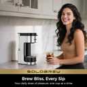 CHULUX SoloBrew Single Serve Coffee Maker, for K Cup and Ground, 3 Brew Sizes with Strong Button & Over Ice Feature, 14oz Removable Reservoir, for Home, Travel, RV, Office and Dorm