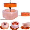 VIKITON 4.25 Hole Saw 6.25 Hole Saw for Recessed Lights, 4-1/4 Hole Saw 6-1/4 Hole Saw Dust Bowl Dust Catcher for 4 Inch Led Recessed Lighting 6 Inch, Bi-Metal Wood Drywall Hole Cutter