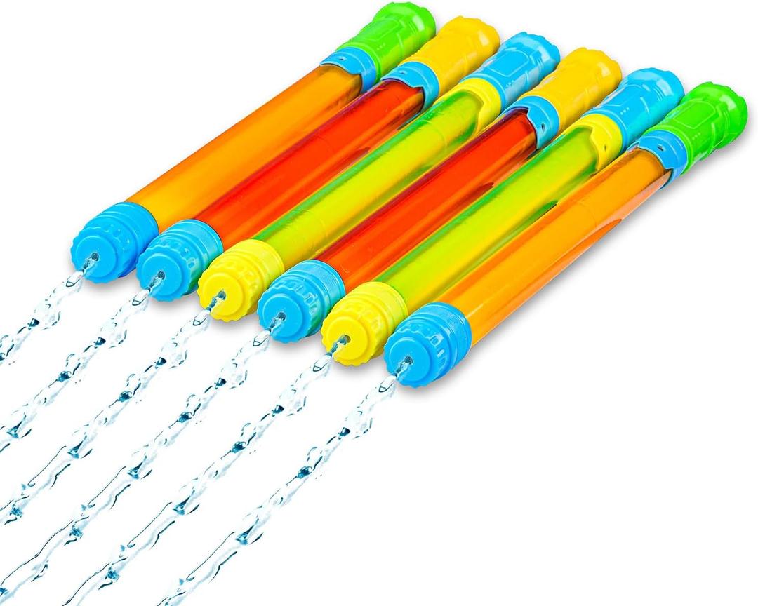 JOYIN 6 Pack Super Blaster Squirt Guns 16.5'' Summer Water Guns Swimming Pool Toys Beach Sand Water Fight Toys Party Favor