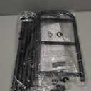 Gonfoam 3-Tier Expandable Shoe Rack,Adjustable Shoe Shelf Storage Organizer Heavy Duty Metal Free Standing Shoe Rack for Entryway Closet Doorway (Black)