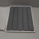 Large Stone Dish Drying Mat for Kitchen Counter, 24x16 Inches Foldable Food-grade Material Super Absorbent Diatomaceous Earth Mats with Self-drying for Dishes Sink Bathtub, Dark Gray