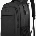 MATEIN Business Laptop Backpack, 15.6 Inch Travel Laptop Bag Rucksack with USB Charging Port, Water-Resistant Bag Daypack for Work College Computer Men Women Backpack, Black