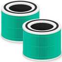 Core 300 Toxin Absorber Replacement Filter for LEVOIT Core 300 Core 300-P Core 300S Core 300S-P Vortex Air Air Purifier, 3-in-1 High-Efficiency Activated Carbon, Core 300-RF-TX, 2 Pack, Green