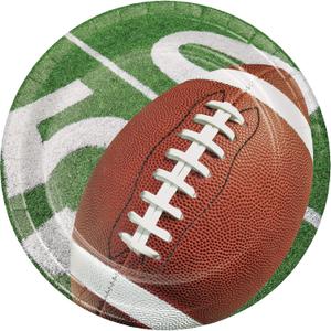 Creative Converting 331932 Football Party Dessert Plates Brown