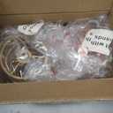 OYEARS 22.5" Boho Table Lamps Set of 2 for Living Room, Bedside Lamp for Nightstands, Rattan Lamp for Bedroom, Farmhouse Table Lamp for Room Decor, End Table, Retro, Brown