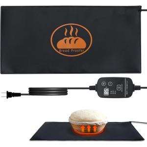 Bread Riser Dough Heating Mat - 10" x 20.47" XL Sourdough Heating Mat, 59F - 140F Adjustable Dough Riser Heat Pad for Sourdough Starter, Bread Proofer Warming Pat