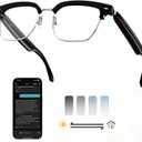 AI Translator Glasses, Smart Wireless Bluetooth Eyewear Supporting 140+ Languages & Accents, Two-Way Instant Translation for Business and International Travel, Built-in Speakers