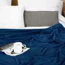 Utopia Bedding Navy Fleece Blanket King Size Lightweight Fuzzy Soft Anti-Static Microfiber Bed Blanket (90x102 Inch)