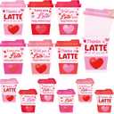 24 Pcs Valentines Day Gift Card Holders Coffee Cup Shaped Valentines Day Gift Cards for Teacher Thanks a Latte Valentines Day Teacher Cards with Envelopes Valentines Gift from Students