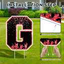 2026 Graduation Decorations Yard Signs 10PCS Red Congrats Grad Lawn Decorations with Stakes, Graduation Party Supplies, Large Outdoor Graduation Party Decor for High School & College