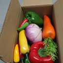 22pcs Realistic Artificial Fake Vegetables, Artificial Vegetables for Decoration, Home Kitchen Decor,PU Simulation Vegetable,Artificial Bell Peppers