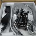 Headlight Assembly Compatible with 1999-2006 for GMC Sierra 1500 2007 for GMC Sierra 1500 Classic Black Housing Clear Reflector Clear Lens Driver and Passenger Side Headlamp