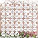 60pcs Christmas Stencils for Painting on Wood 3 Inch Small Nativity Ornament Reusable Holiday Xmas Drawing Stencil Templates for Wood DIY Crafts Card Paper Gift Home (Winter)